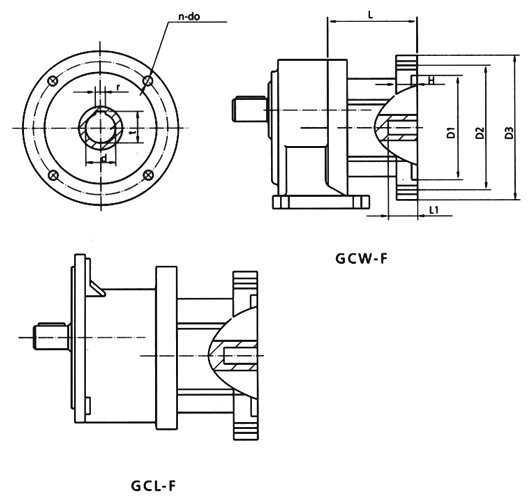 GC-F18、GC-F22、GC-F28系列联接法兰尺寸
